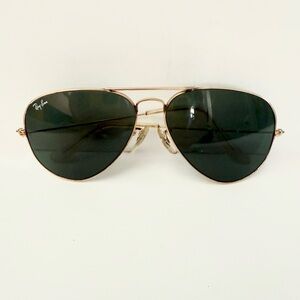 Vintage B&L Ray Ban Bausch & Lomb 58mm Aviators Outdoorsman 1980s Sunglasses